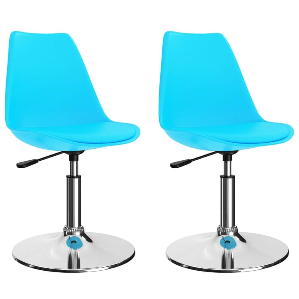 Petromila vidaXL Otočné jedálenské stoličky 2 ks, modré, umelá koža